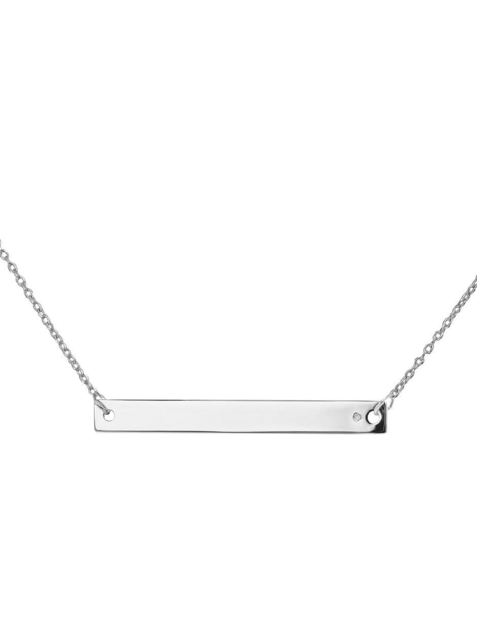 Collar rectangular Empowerment & self-love de plata P 925 3