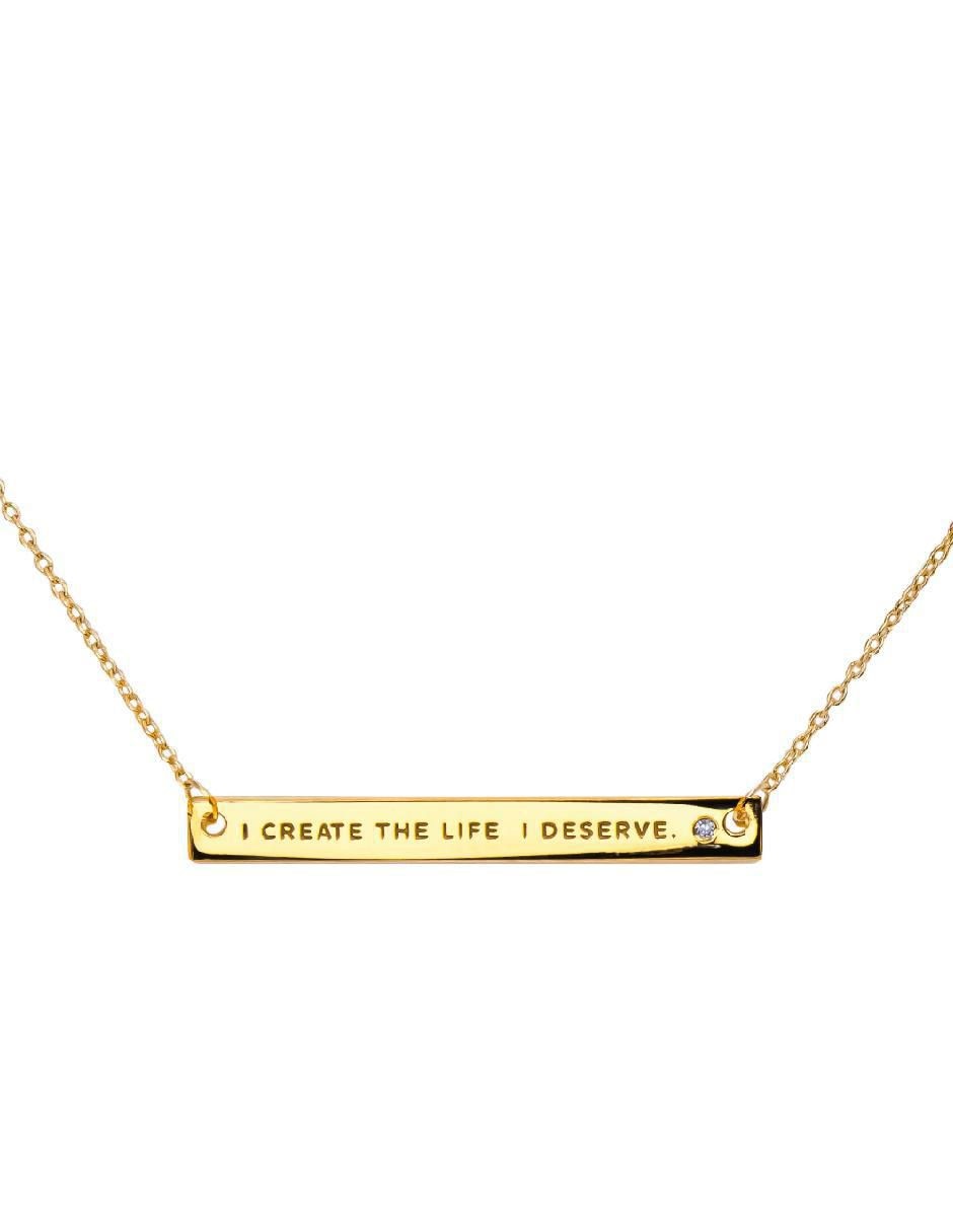 Collar rectangular Empowerment & self-love de plata P 925 Collar rectangular Empowerment & self-love de plata P 925