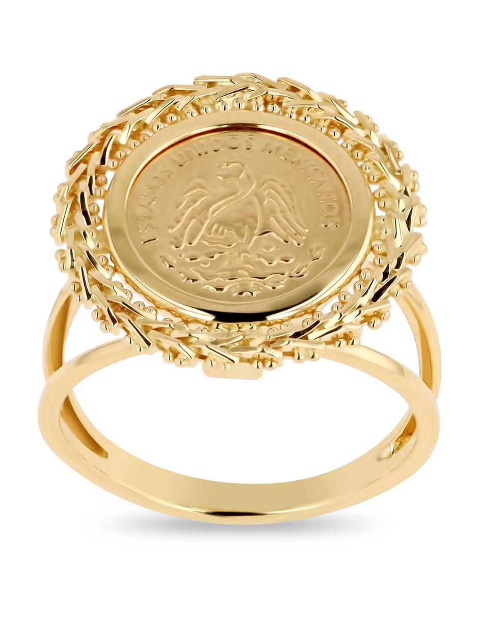 Anillo 14 k de oro amarillo brillante