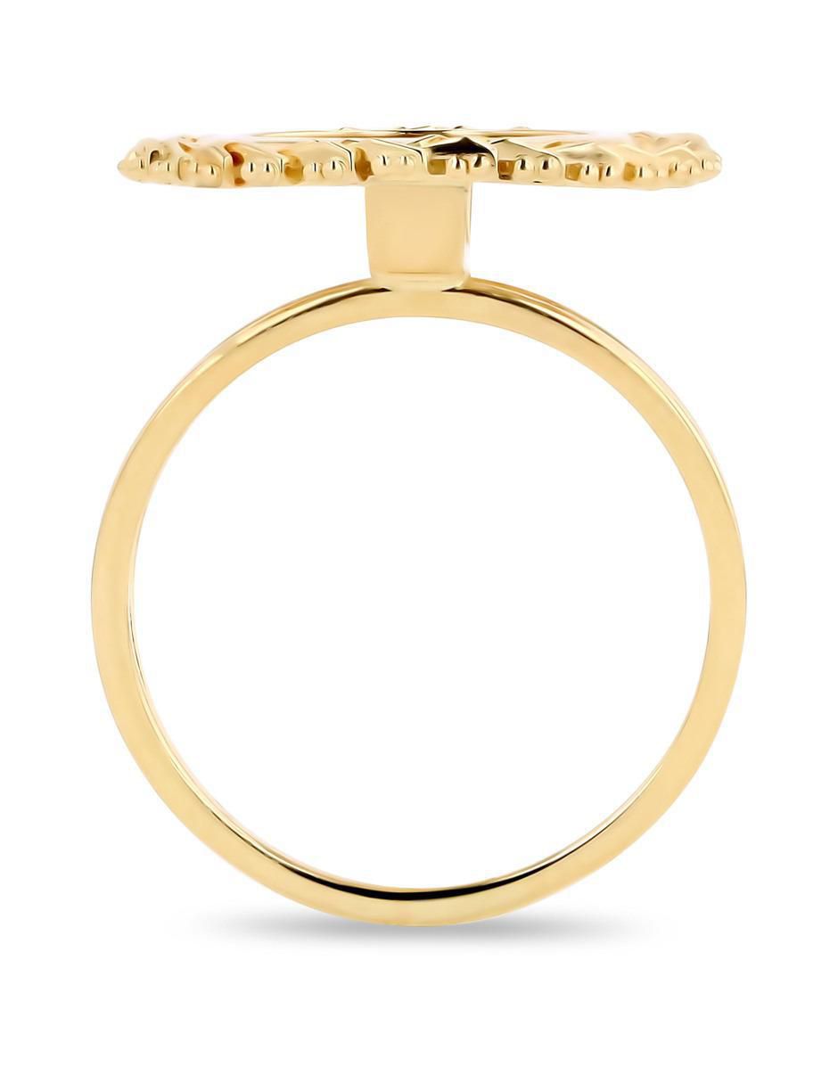 Anillo 14 k de oro amarillo brillante
