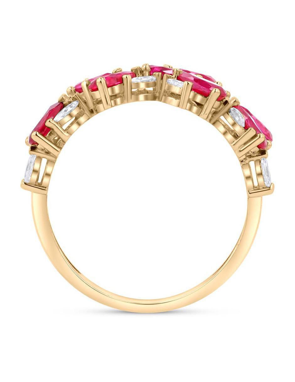 Anillo 14 k de oro amarillo zirconia brillante