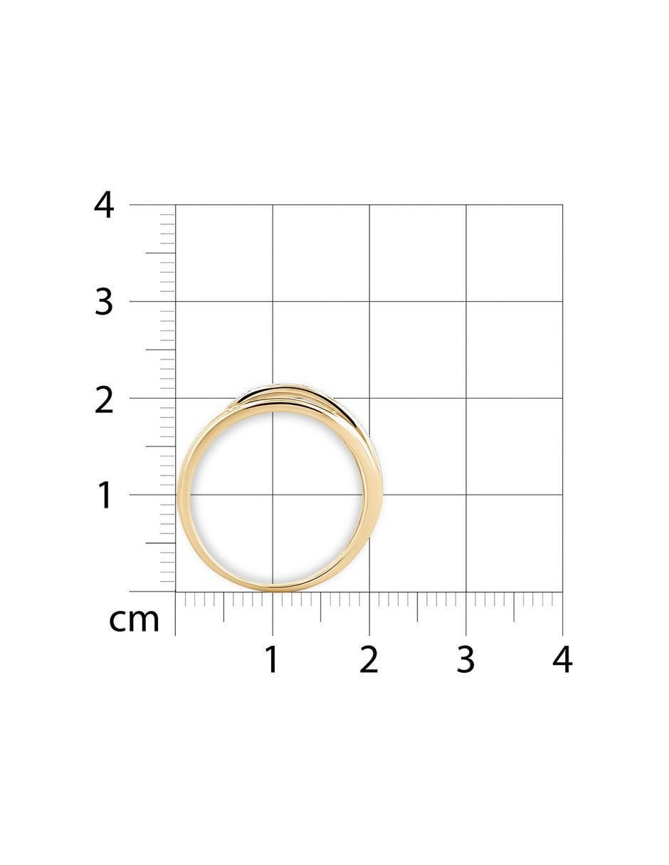 Anillo 14 k de oro amarillo diamante brillante 6