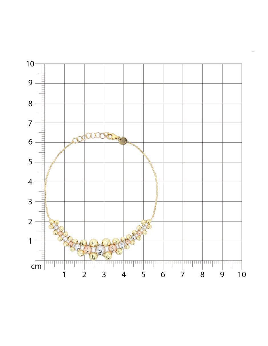 Pulsera de oro florentino 14 K con acabado brillante 2