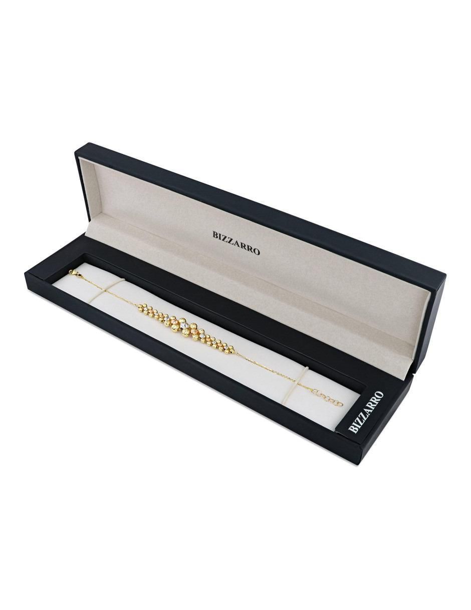 Pulsera de oro florentino 14 K con acabado brillante 5