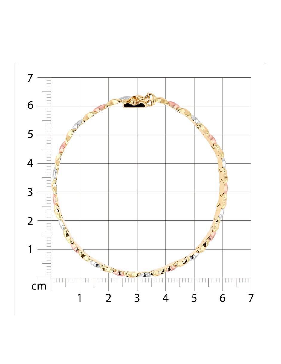 Pulsera Joyerias Bizzarro de oro florentino 14 K con acabado brillante