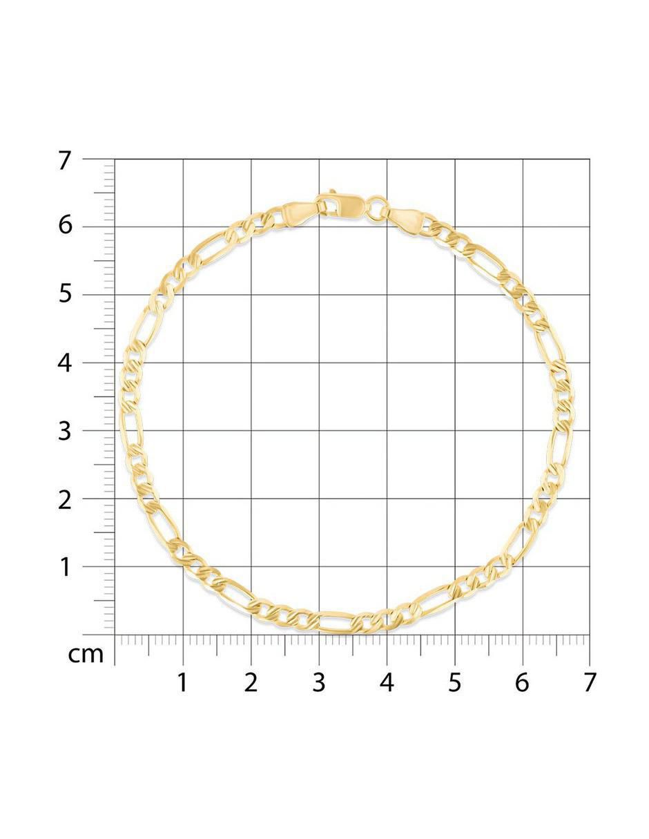 Pulsera de oro amarillo 14 K con acabado brillante 5