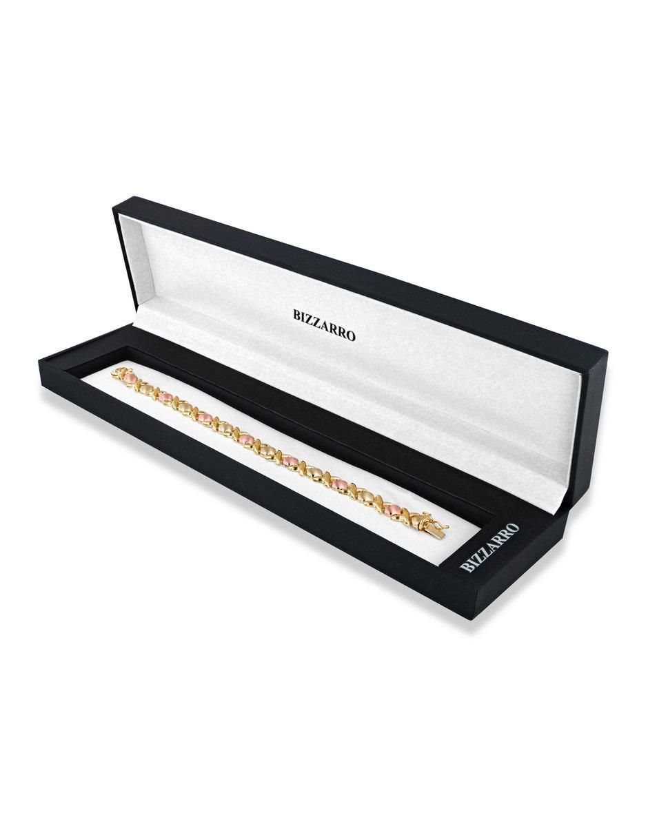 Pulsera de oro florentino 14 K con acabado brillante 4