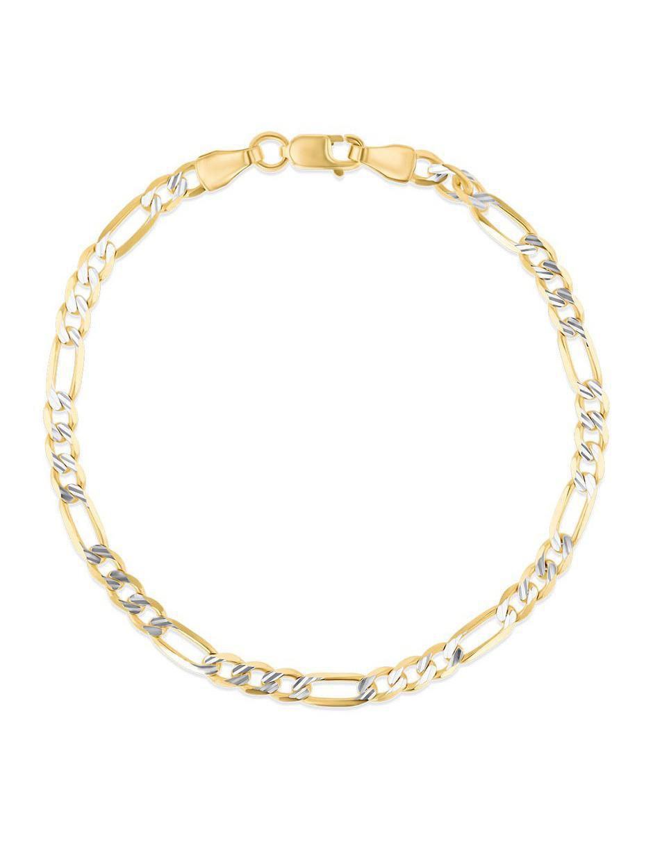 Pulsera de oro amarillo 14 K con acabado brillante