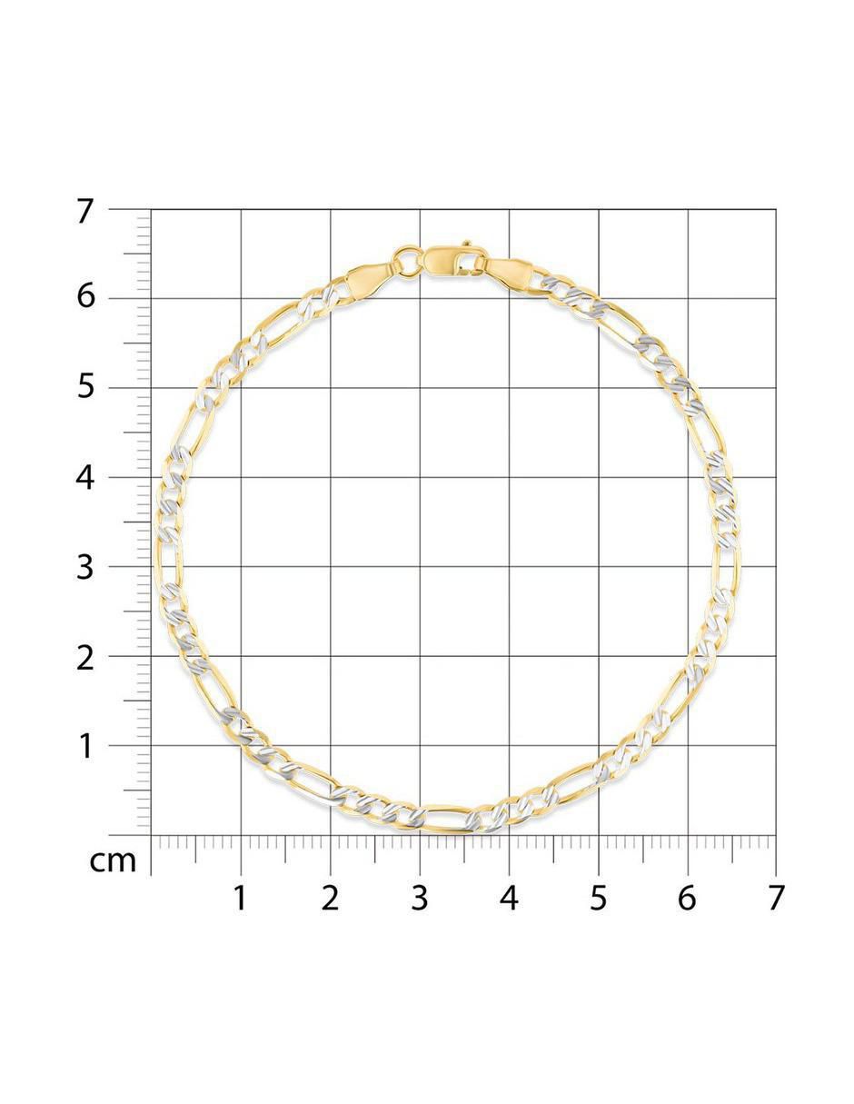 Pulsera de oro amarillo 14 K con acabado brillante 5