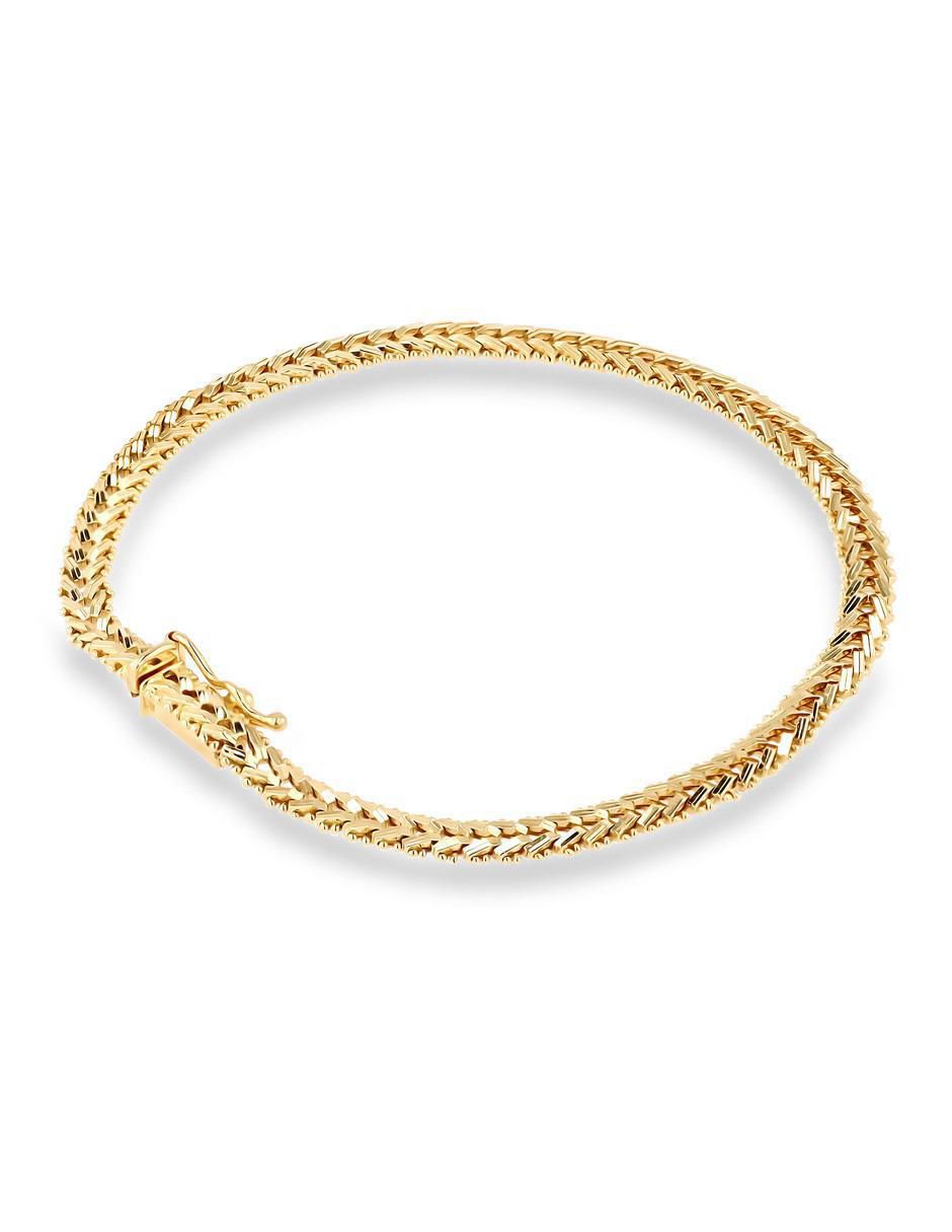 Pulsera Joyerias Bizzarro de oro amarillo 14 K con acabado brillante