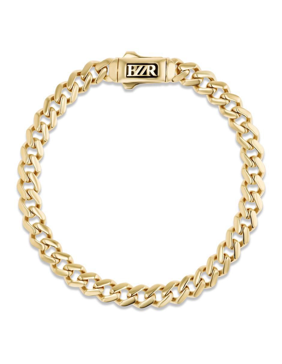 Pulsera de oro amarillo 14 K con acabado brillante