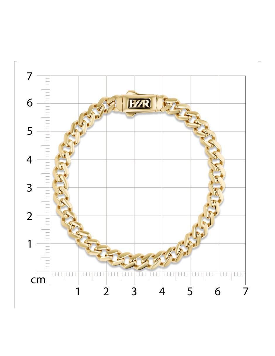 Pulsera de oro amarillo 14 K con acabado brillante 5