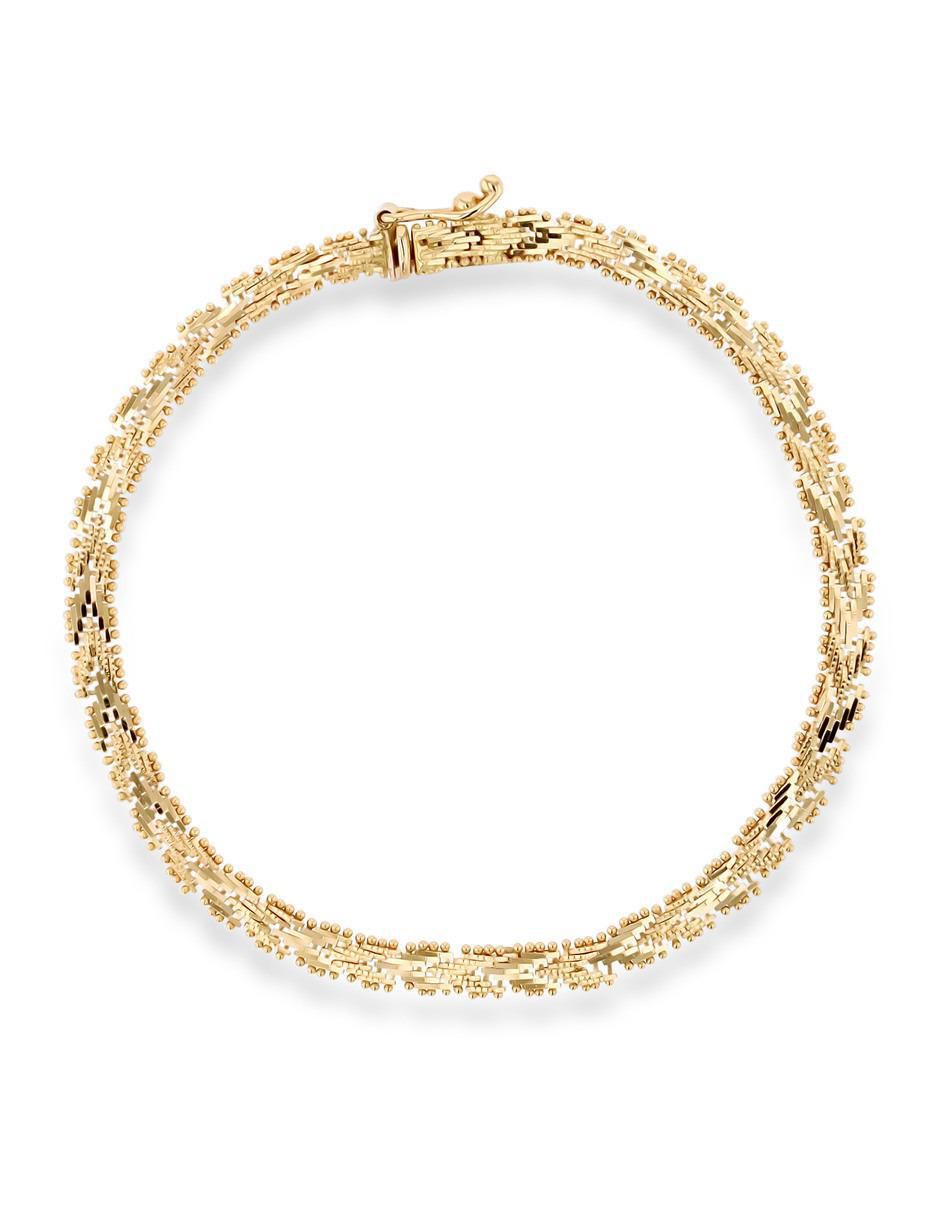 Pulsera de oro amarillo 14 K con acabado brillante Pulsera de oro amarillo 14 K con acabado brillante