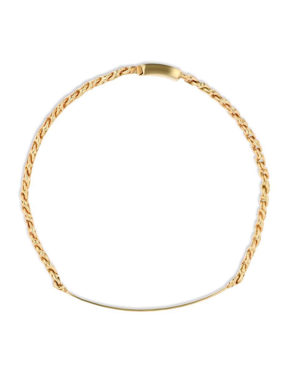 Esclava de oro amarillo 14 K con acabado brillante