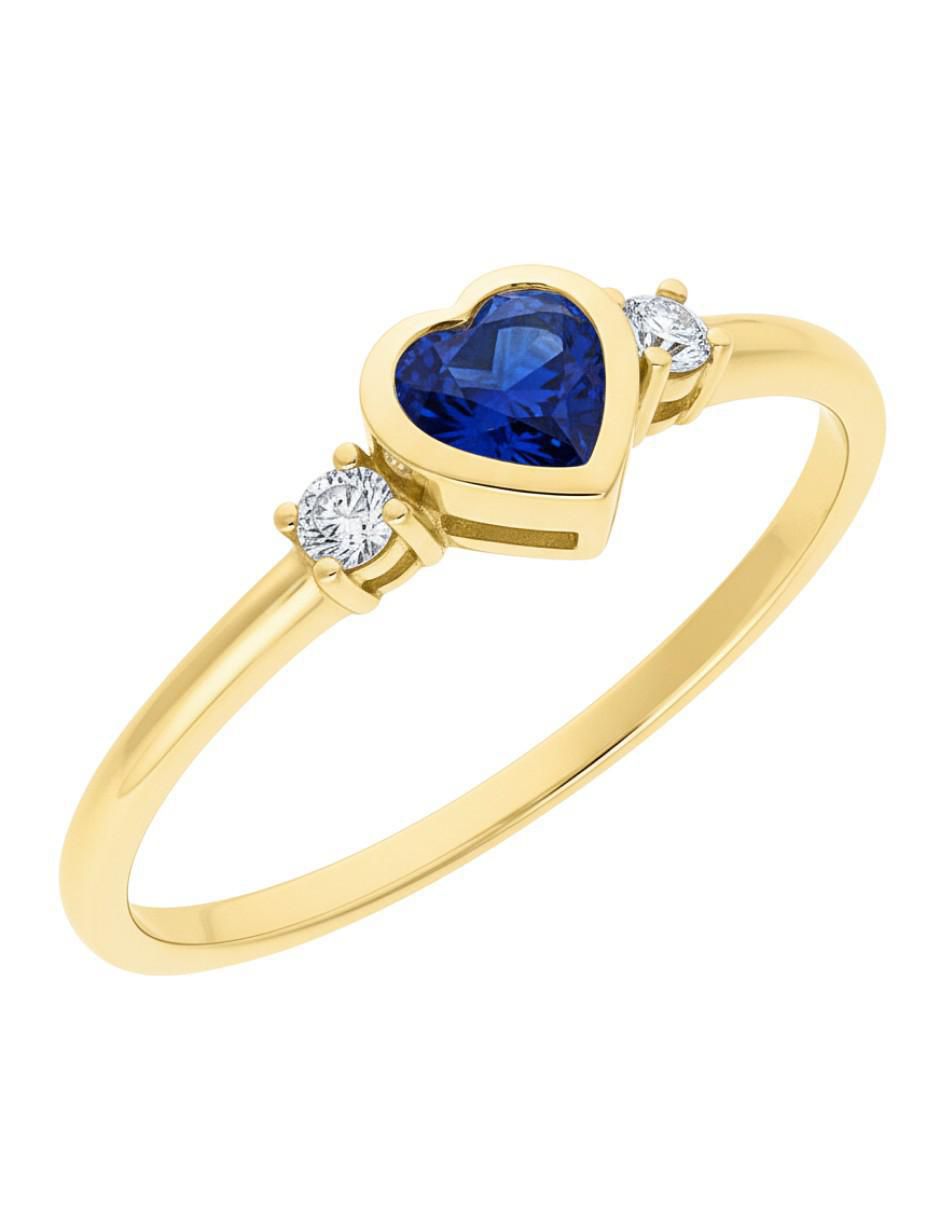 Anillo de corazón 10 k de oro zirconia brillante Anillo de corazón 10 k de oro zirconia brillante