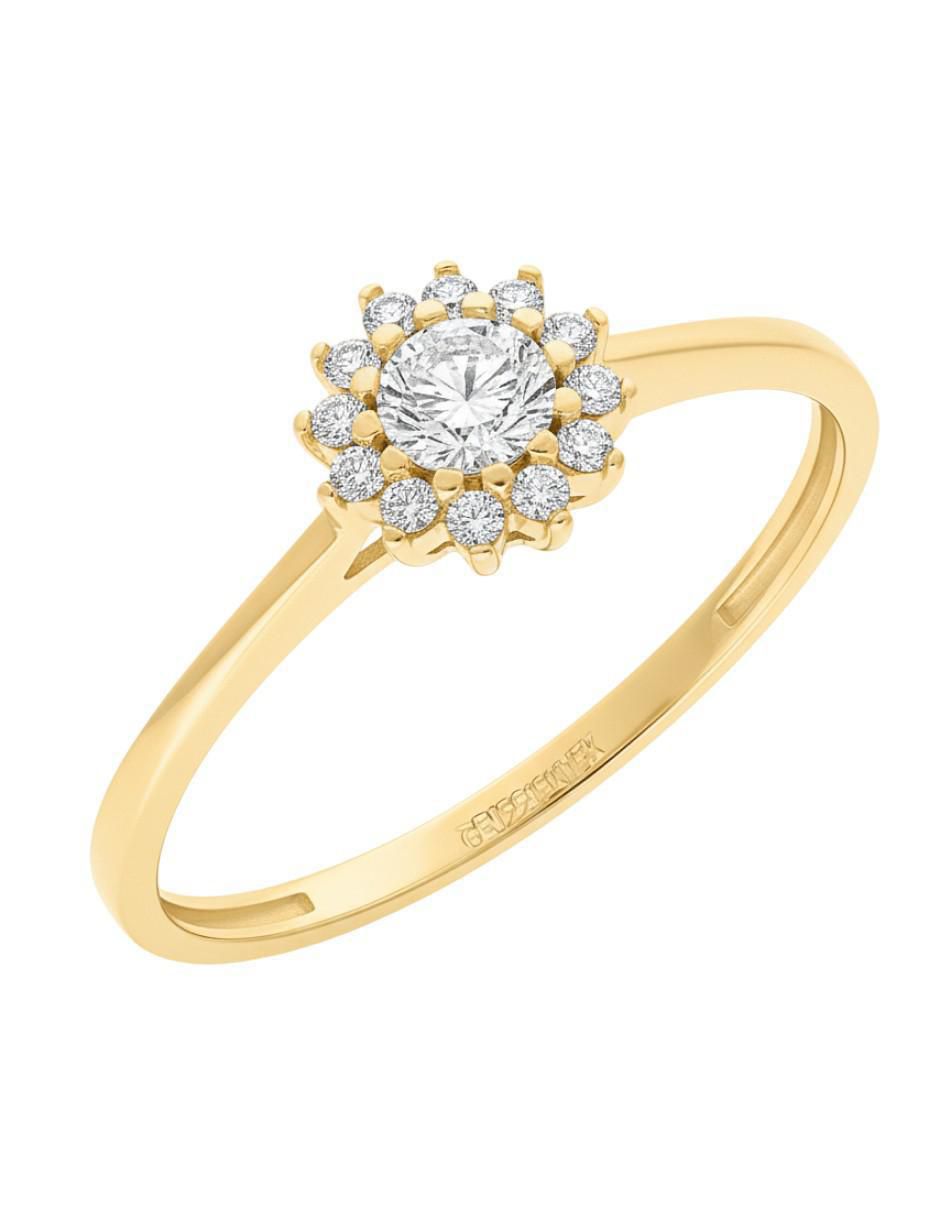 Anillo de estrella Joyería M De Leon 10 k de oro zirconia brillante Anillo de estrella Joyería M De Leon 10 k de oro zirconia brillante