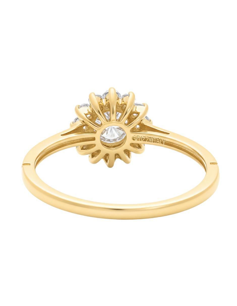 Anillo de estrella Joyería M De Leon 10 k de oro zirconia brillante