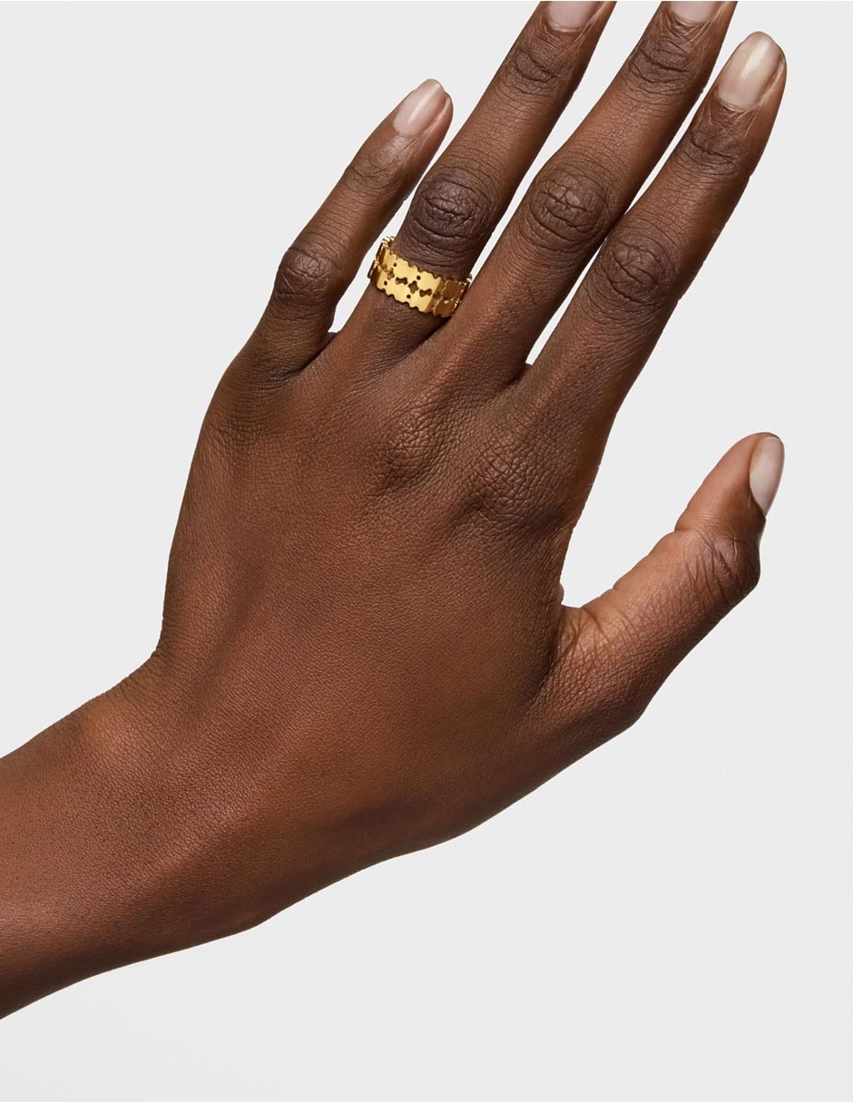 Anillo de oso de plata P 925 con acabado baño de oro 6