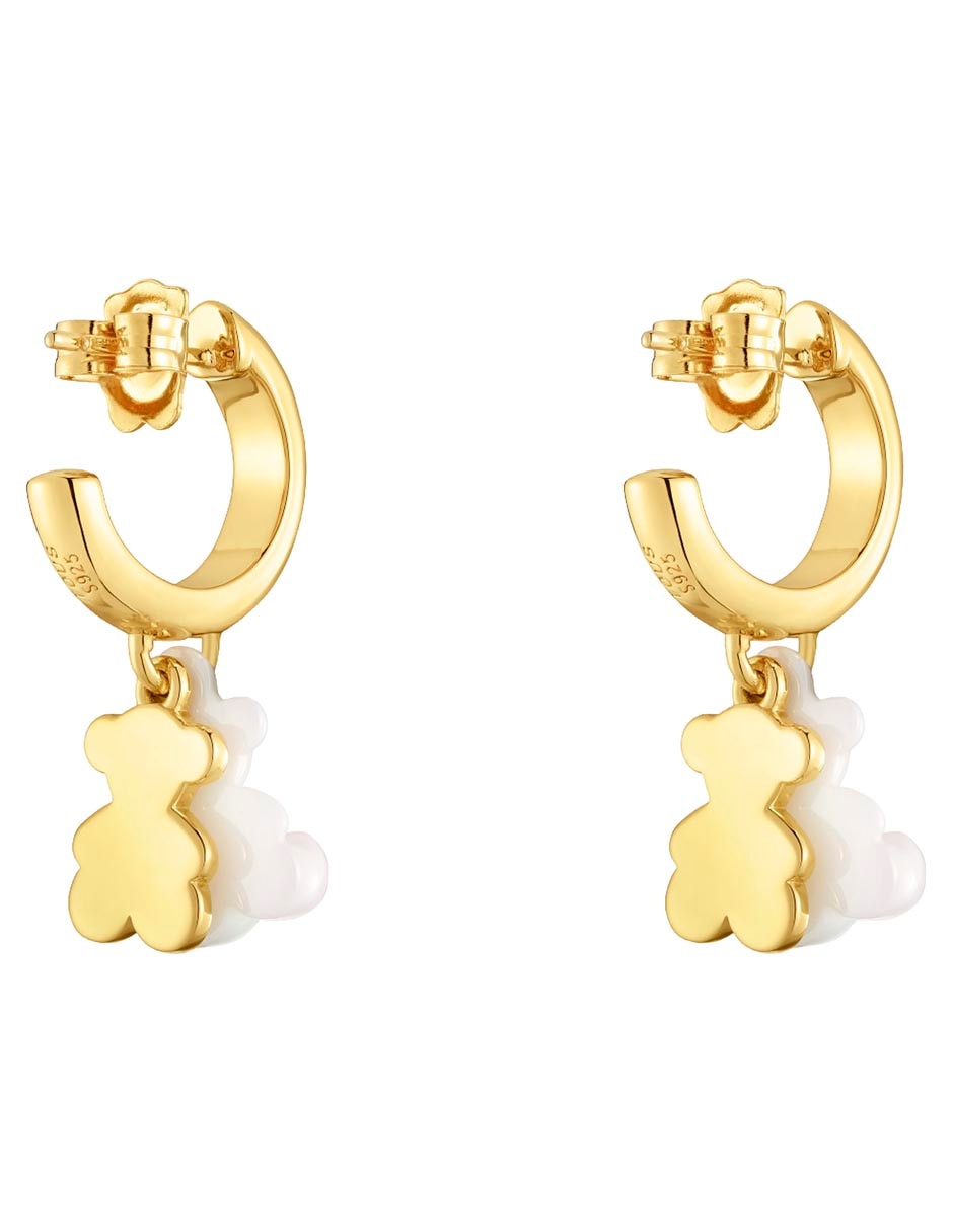 Aretes de aro Bold Bear de plata P 925 2