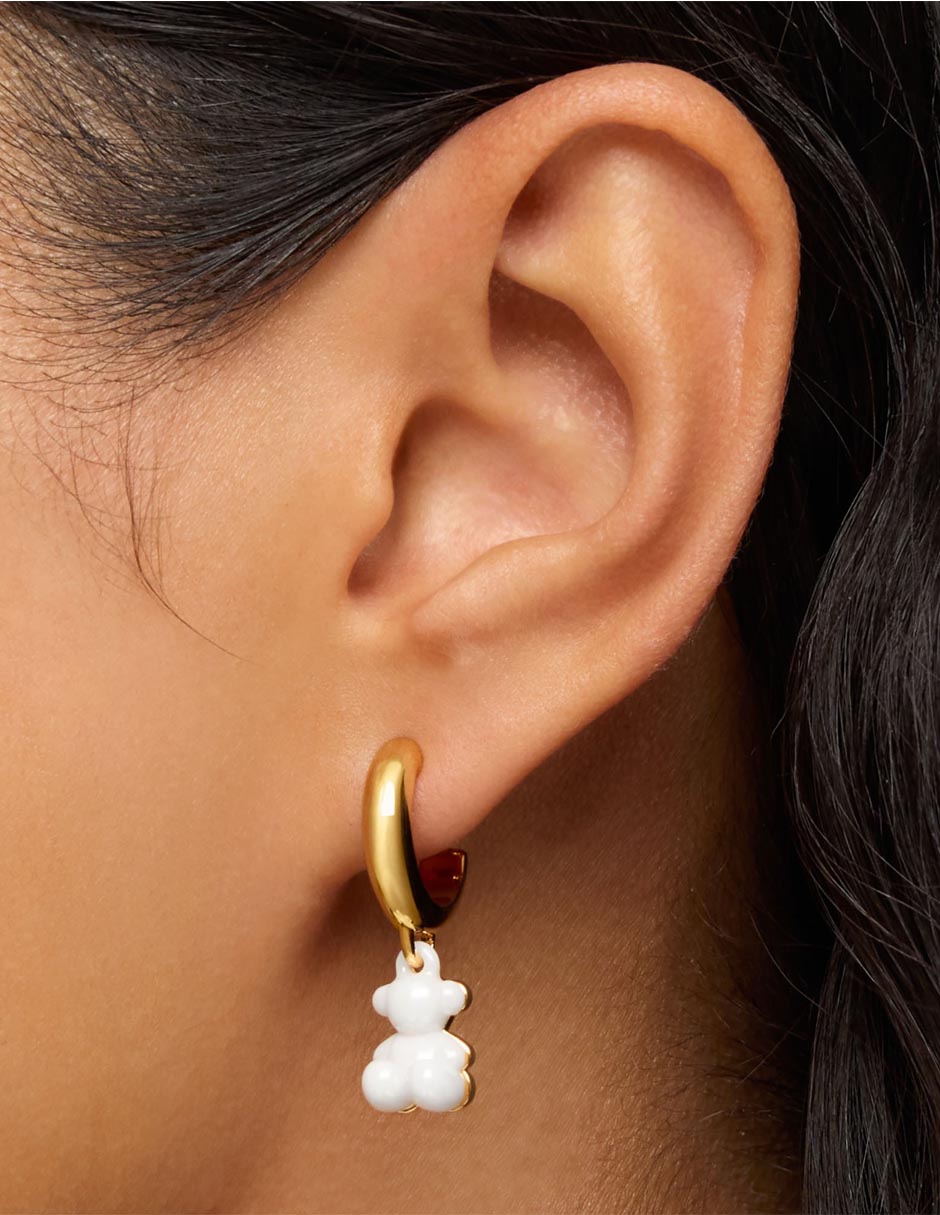 Aretes de aro Bold Bear de plata P 925 6