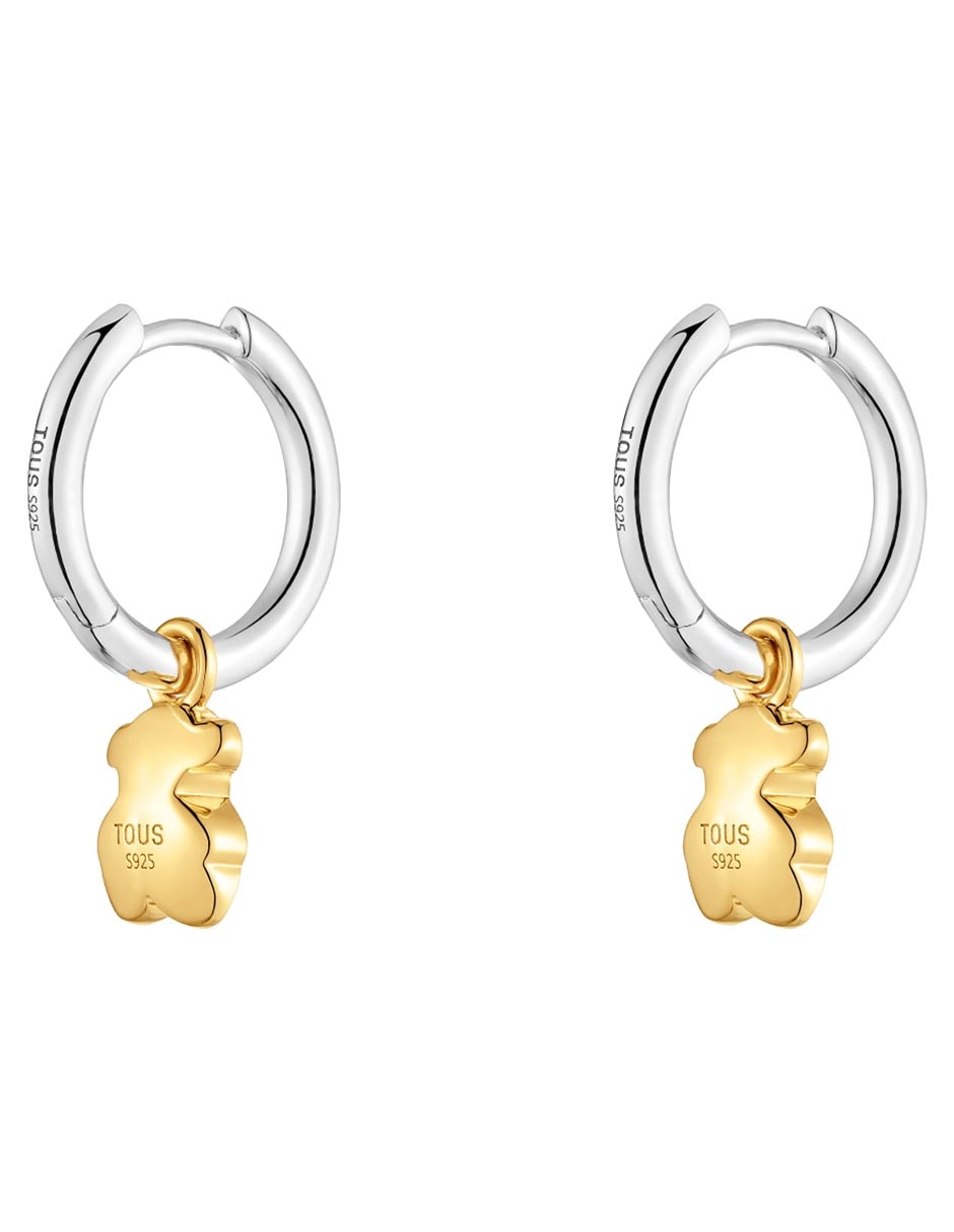 Aretes de aro Icon Metal de plata 3