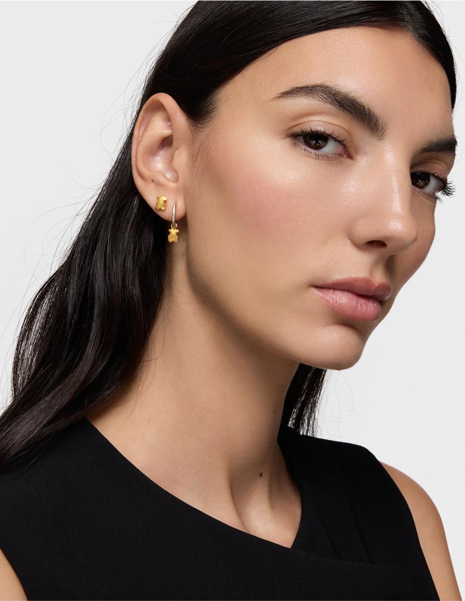 Aretes de aro Icon Metal de plata 4