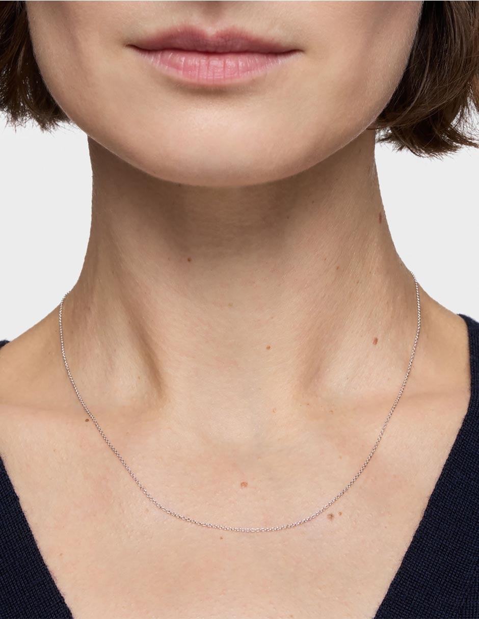Collar de oro blanco 14 k 2
