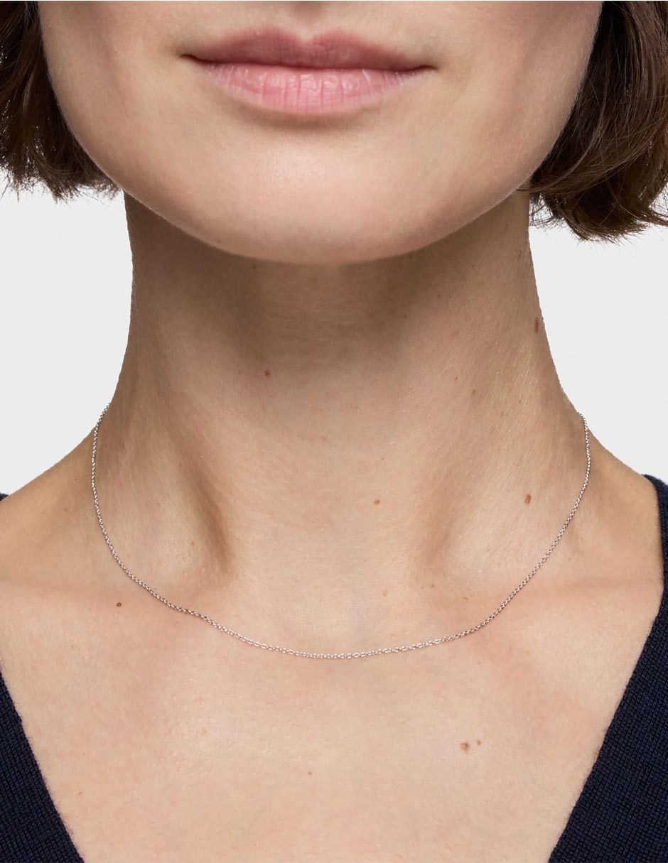 Collar de oro blanco 14 k 6