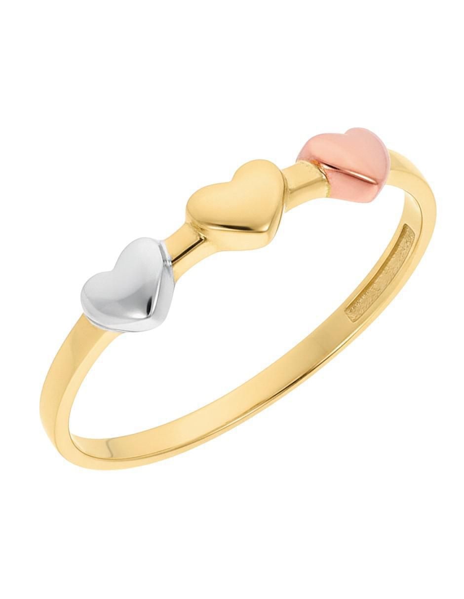 Anillo de corazón 10 k de oro brillante Anillo de corazón 10 k de oro brillante