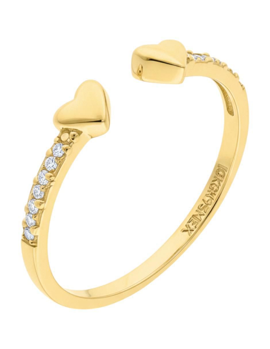 Anillo de corazón 10 k de oro zirconia brillante Anillo de corazón 10 k de oro zirconia brillante