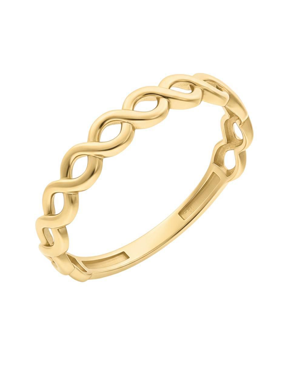 Anillo de infinito 10 k de oro brillante Anillo de infinito 10 k de oro brillante