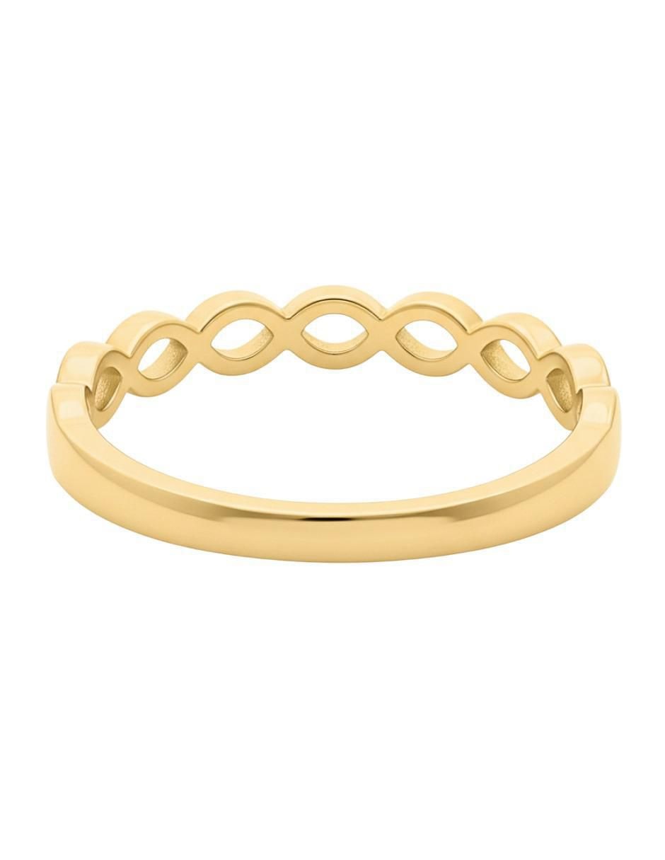 Anillo de infinito 10 k de oro brillante