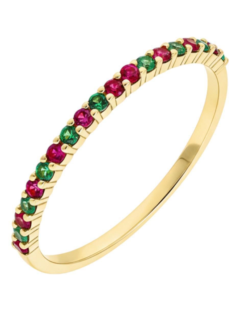 Anillo circular 10 k de oro zirconia brillante Anillo circular 10 k de oro zirconia brillante