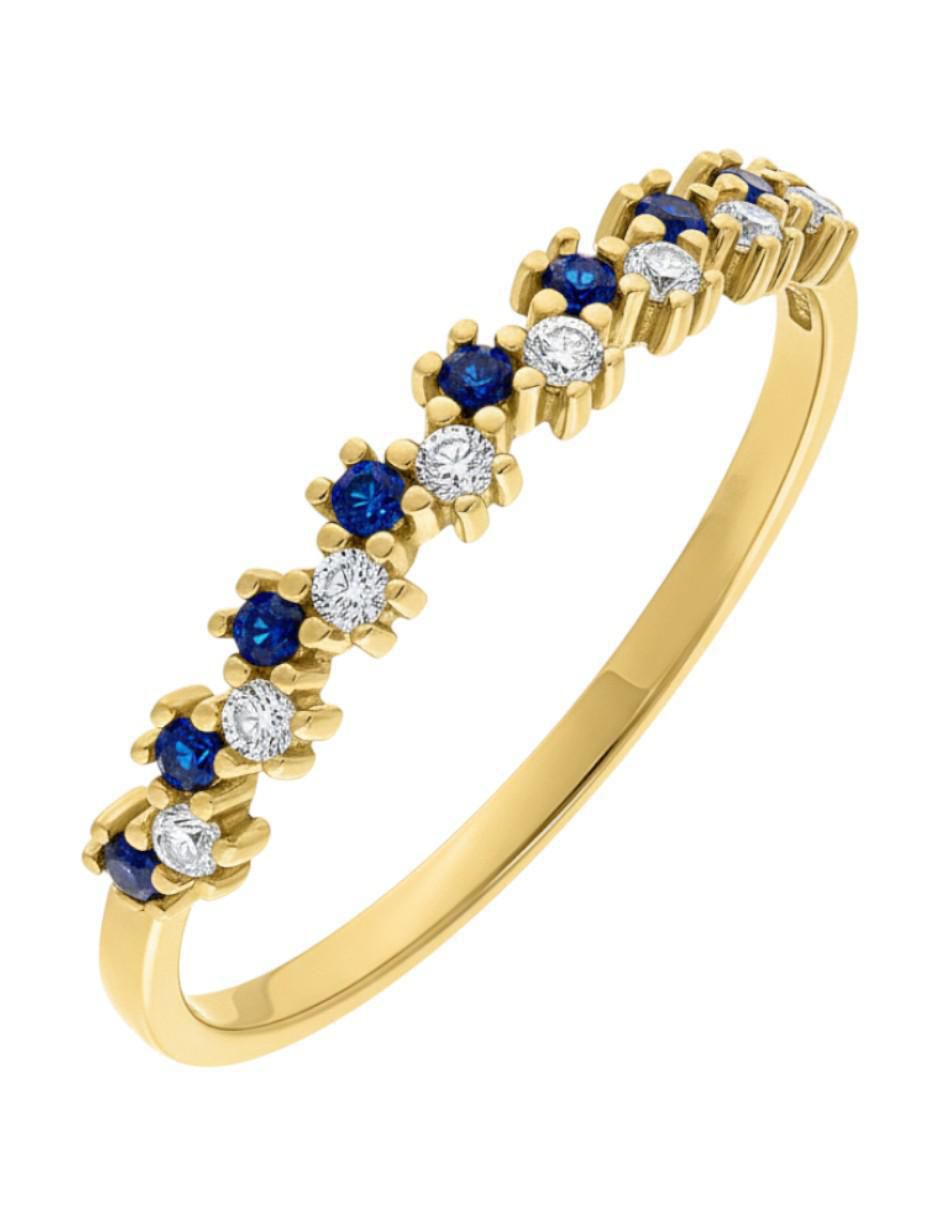 Anillo circular 10 k de oro zirconia brillante Anillo circular 10 k de oro zirconia brillante