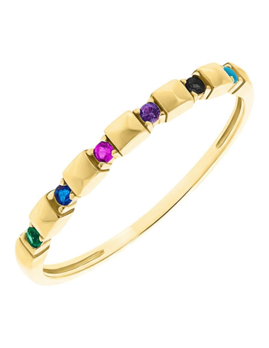 Anillo circular 10 k de oro zirconia brillante Anillo circular 10 k de oro zirconia brillante