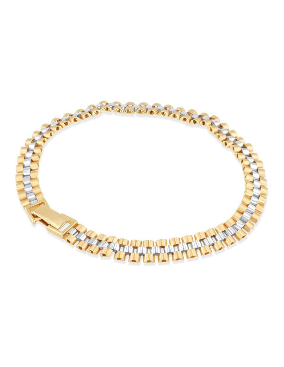 Pulsera de oro amarillo 14 K acabado brillante 3