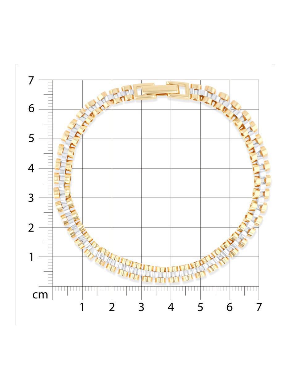 Pulsera de oro amarillo 14 K acabado brillante 5