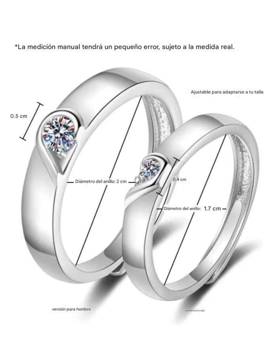 Anillo de compromiso de plata P 925 moissanita 5