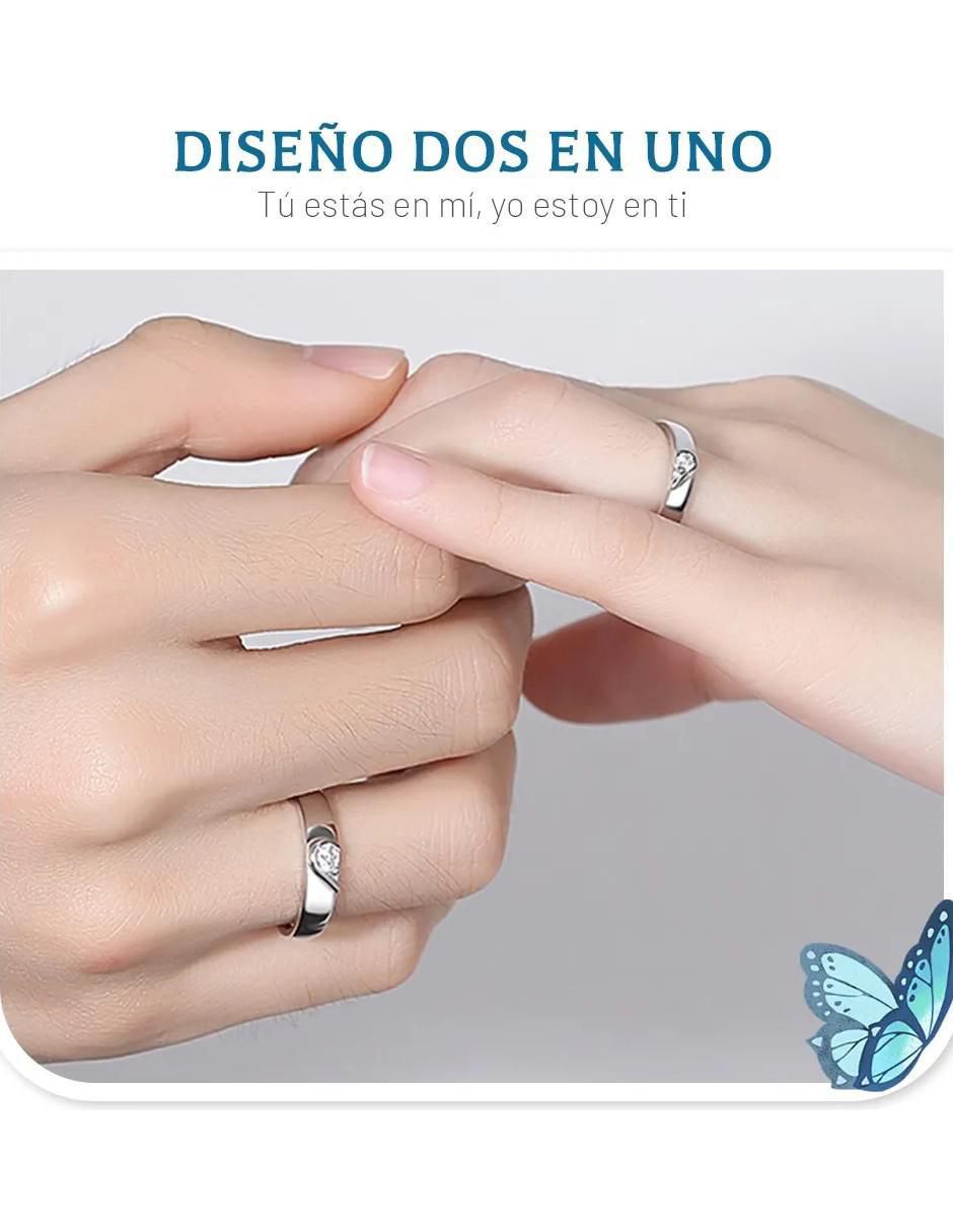 Anillo de compromiso de plata P 925 moissanita 2