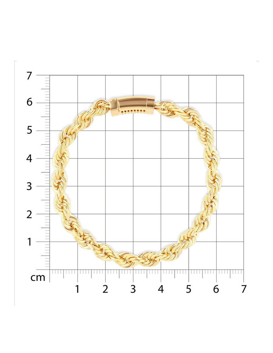 Pulsera de oro amarillo 14 K acabado brillante 5