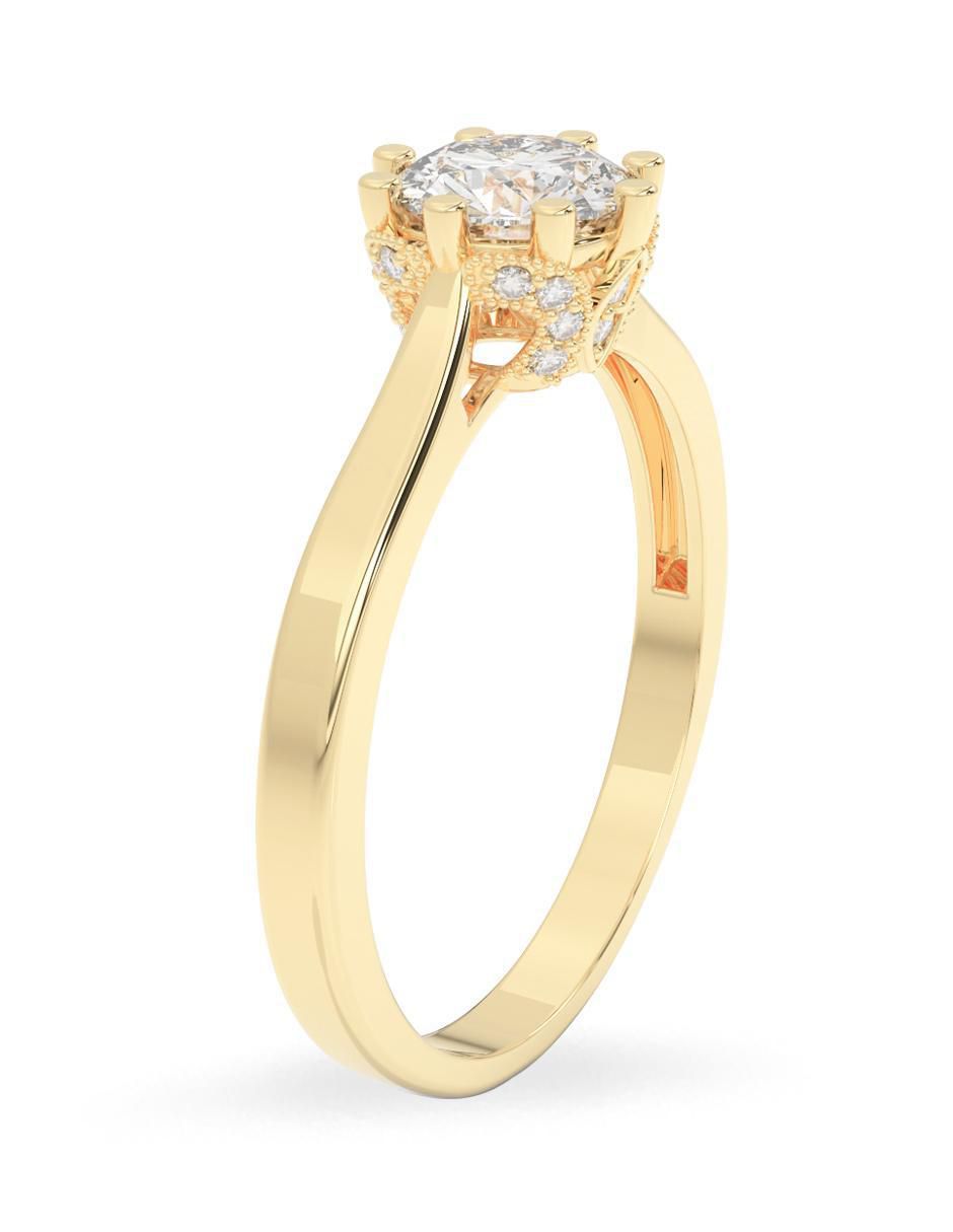 Anillo de compromiso 14 k moissanita 3