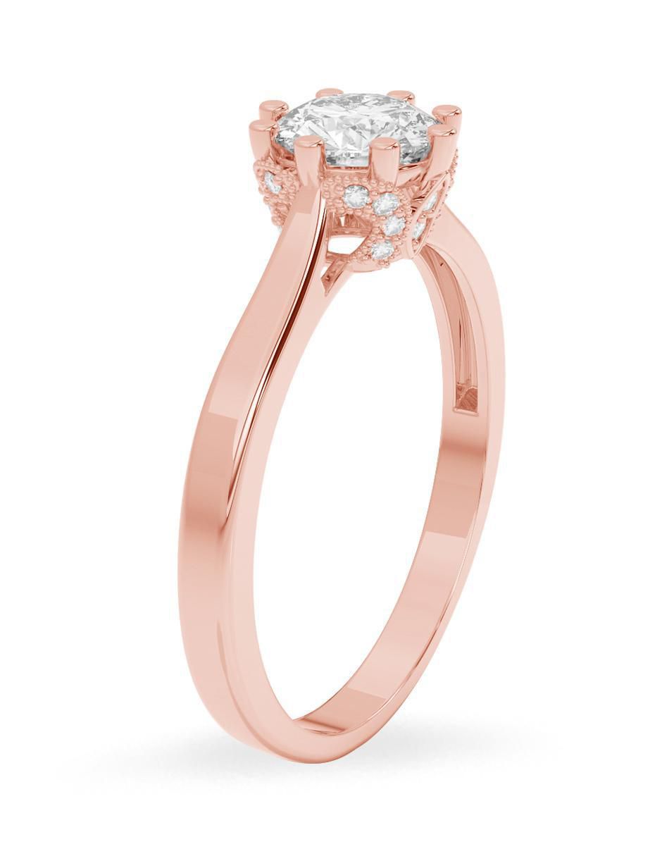 Anillo de compromiso 14 k moissanita 4