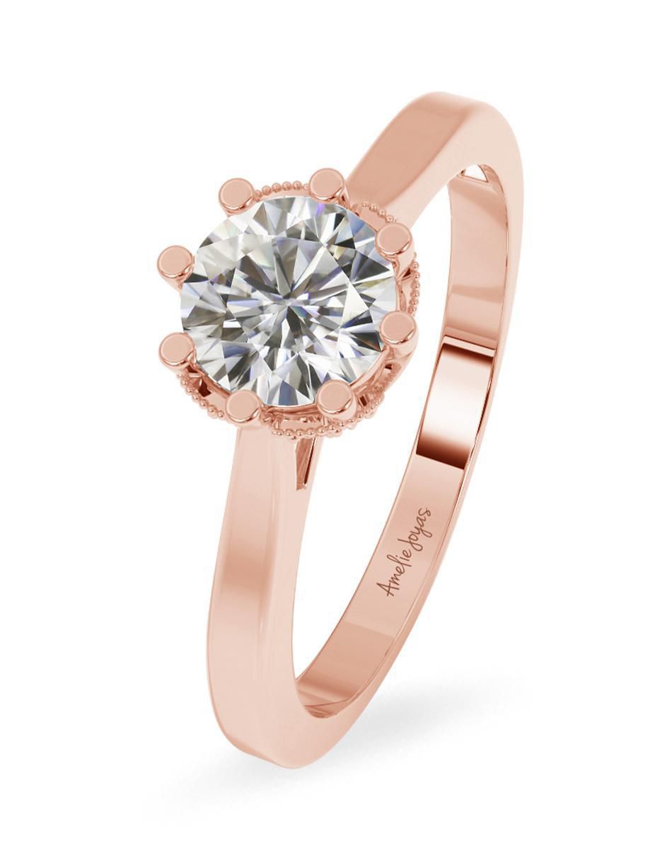 Anillo de compromiso 14 k moissanita 3