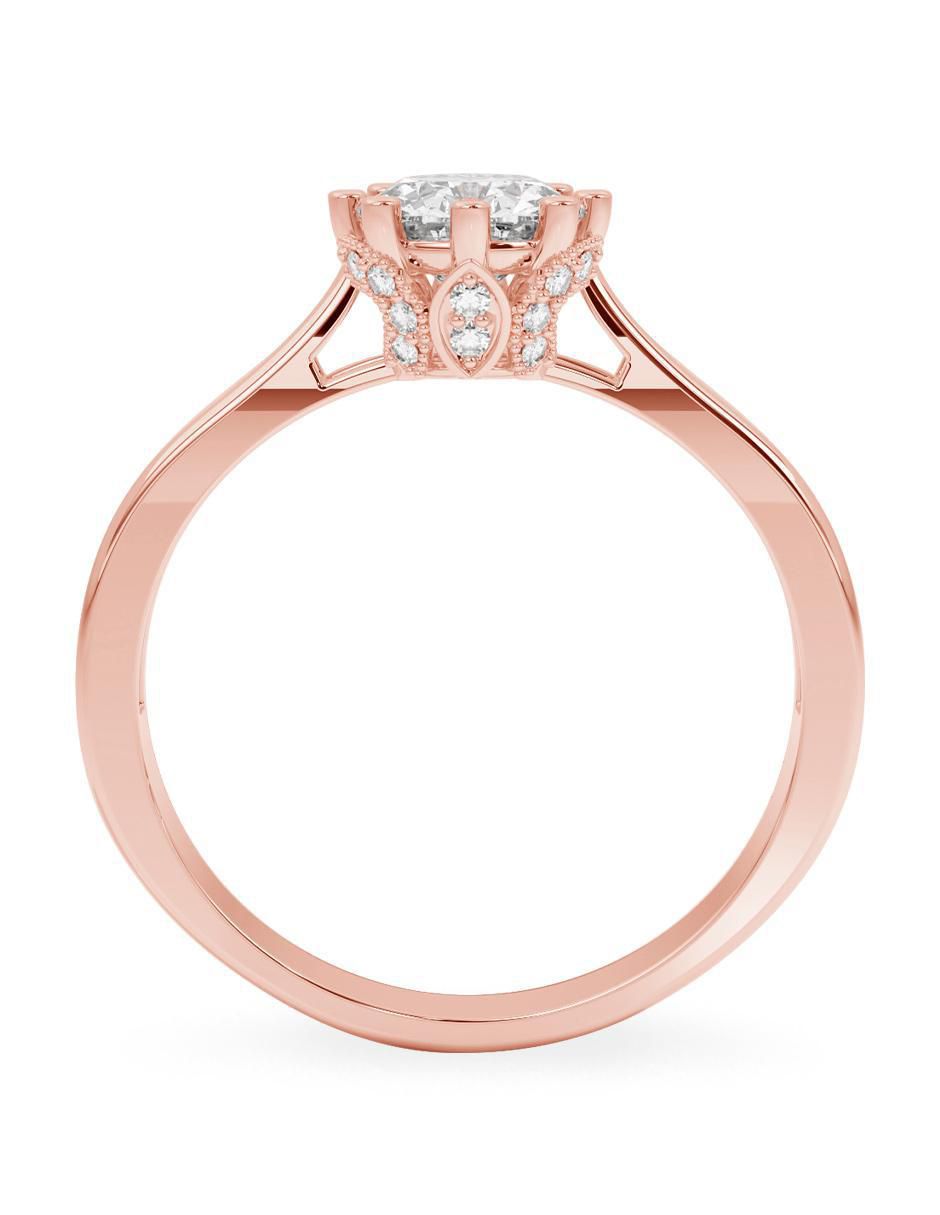 Anillo de compromiso 14 k moissanita 2