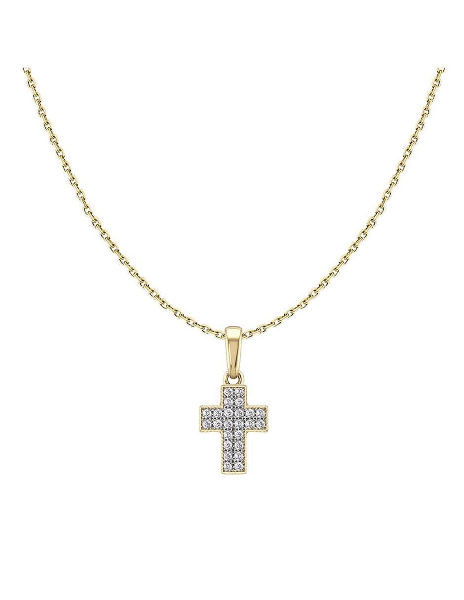 Collar con dije de cruz de oro 10 K Collar con dije de cruz de oro 10 K
