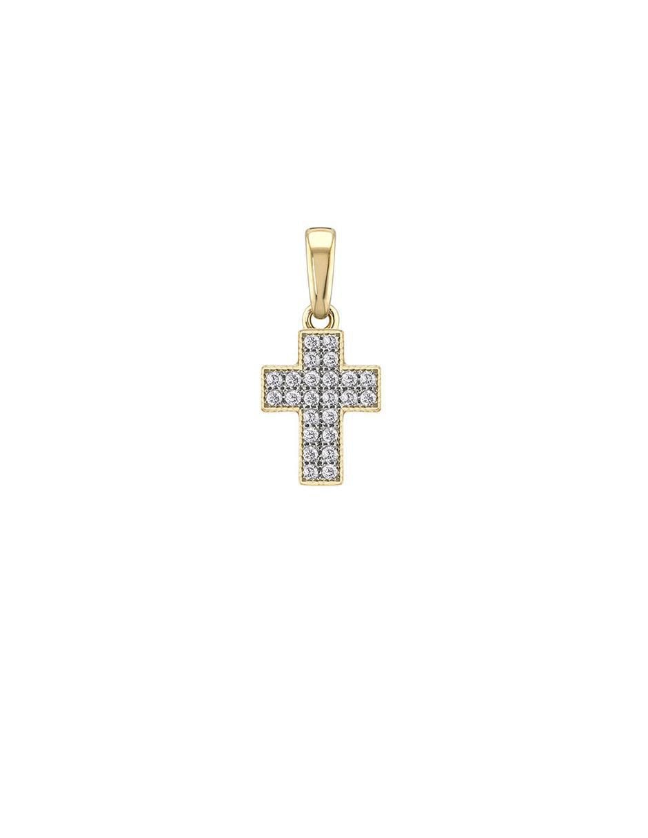 Collar con dije cruz de oro 10 K 2
