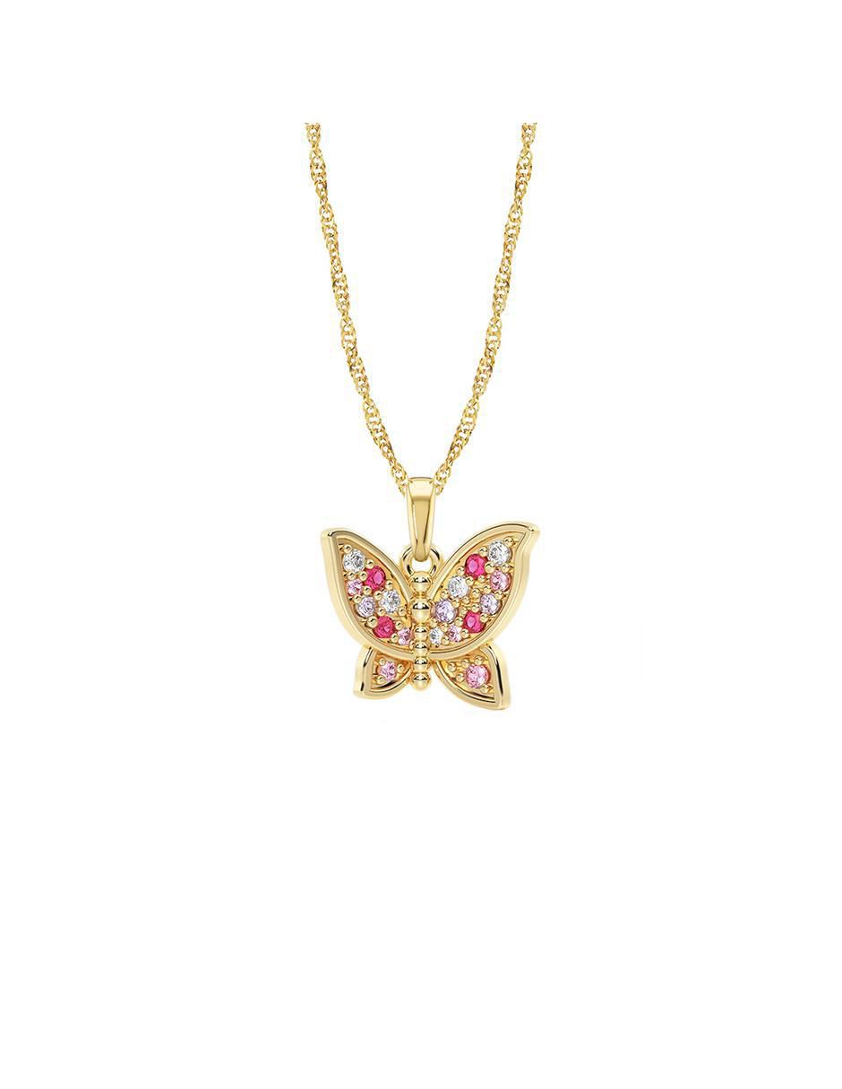 Collar con dije mariposa de oro 10 K 4