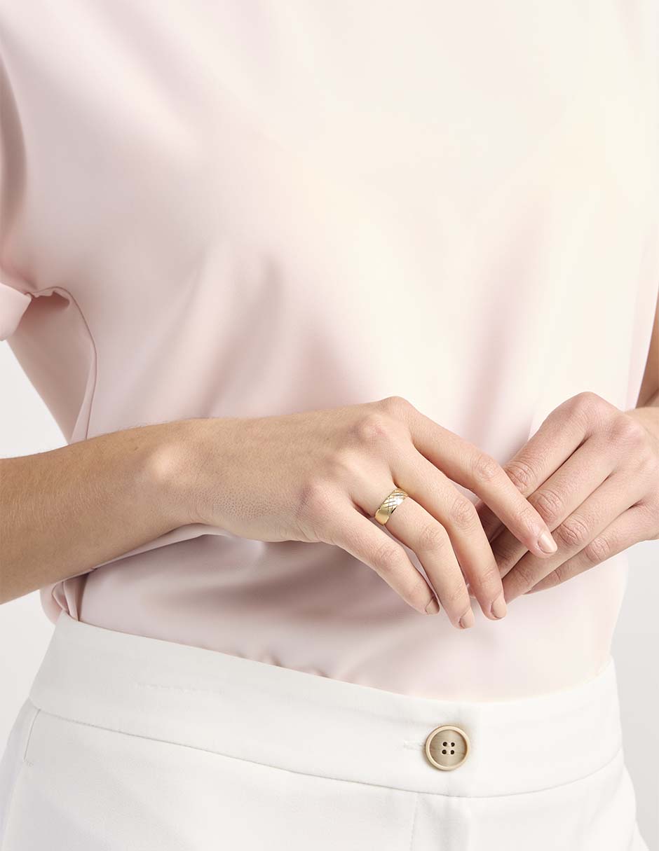 Anillo de compromiso de oro 14 k