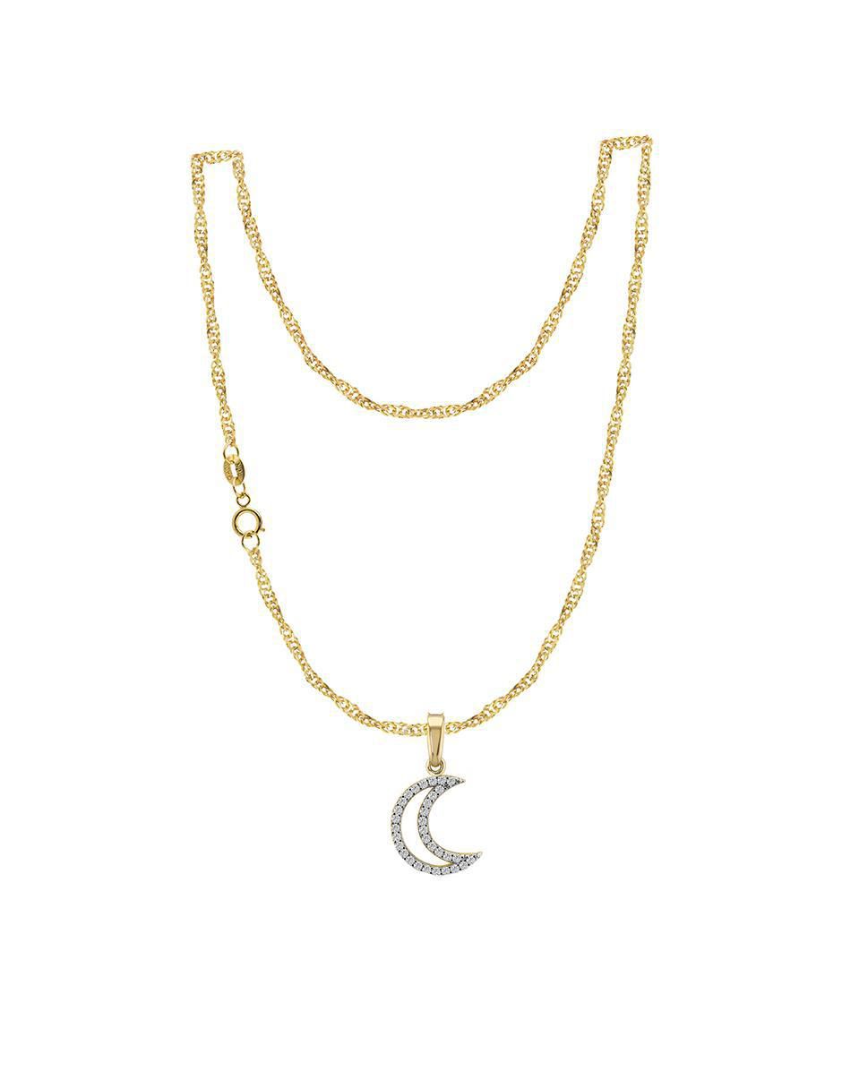 Collar con dije de luna de oro 10 K Collar con dije de luna de oro 10 K
