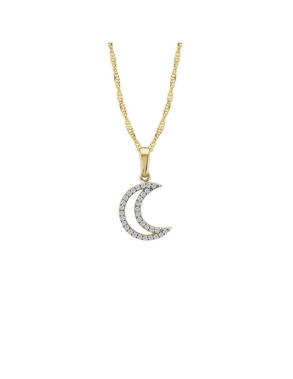 Collar con dije luna de oro 10 K 2